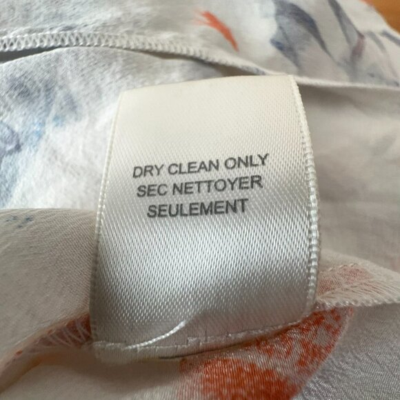 Rebecca Taylor Blouse Women 6 Small Misty‎ Garden Printed 100% Silk Feminine - Picture 10 of 11